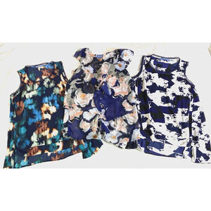 Lot of 3 Simply Vera Vera Wang Women's Top Blouse Sleeveless XS Polyester